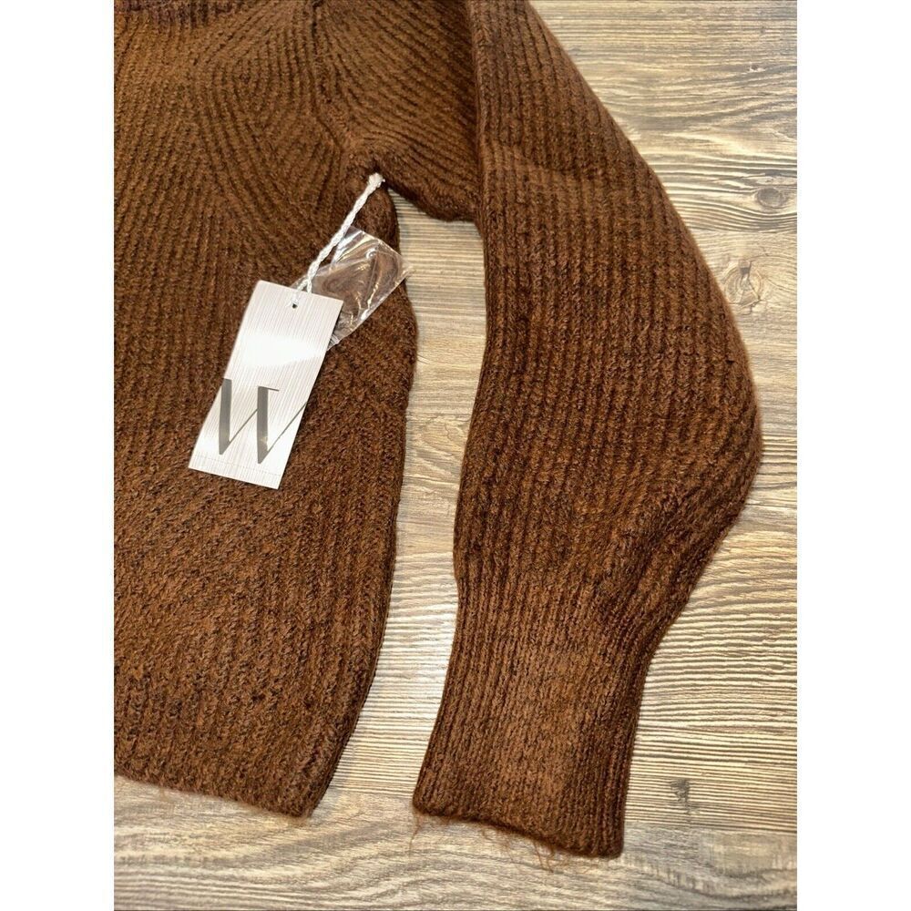 Worthington Tortoise Brown Crew Neck Ribbed Knit Sweater. Size Small. $44. 9 - Picture 2 of 8